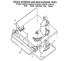 Kenmore 11082891620 bleach, detergent and rinse dispenser diagram