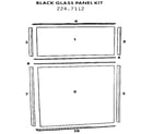 Frigo Design 7112 black glass panel kit 224.7112 diagram