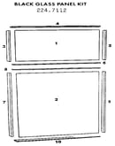 Black glass panel kit 224.7112