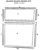 Black glass panel kit 224.7113