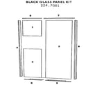 Frigo Design 7051 black glass panel kit 224.7051 diagram