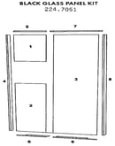 Black glass panel kit 224.7051