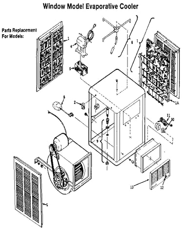 Window model evaporative cooler