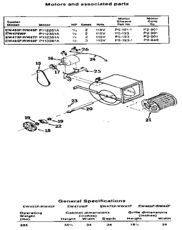 Motors and associated parts
