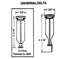 Pop-Up Parts LAVATORY universal/delta diagram