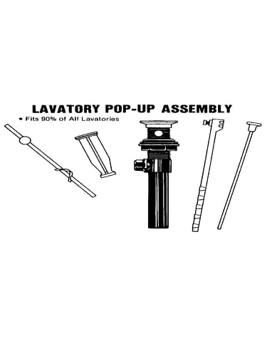 Lavatory pop-up assembly