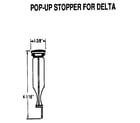 Pop-Up Parts LAVATORY pop-up stopper for delta diagram