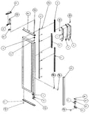 Freezer door hinge & trim