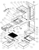 Refrigerator shelving and drawers
