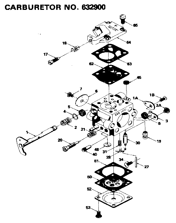 CARBURETOR NO. 632900