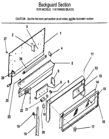Backguard section