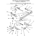 Kenmore 1197498893 oven burner and top burners section diagram