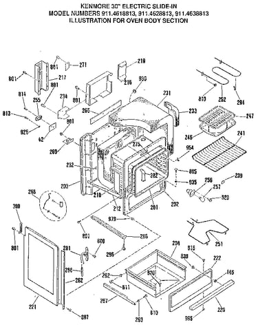 Oven body section