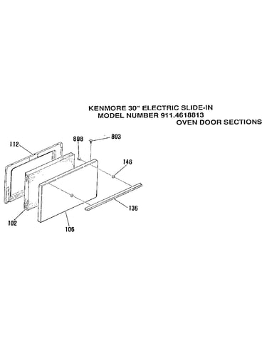 Oven door sections