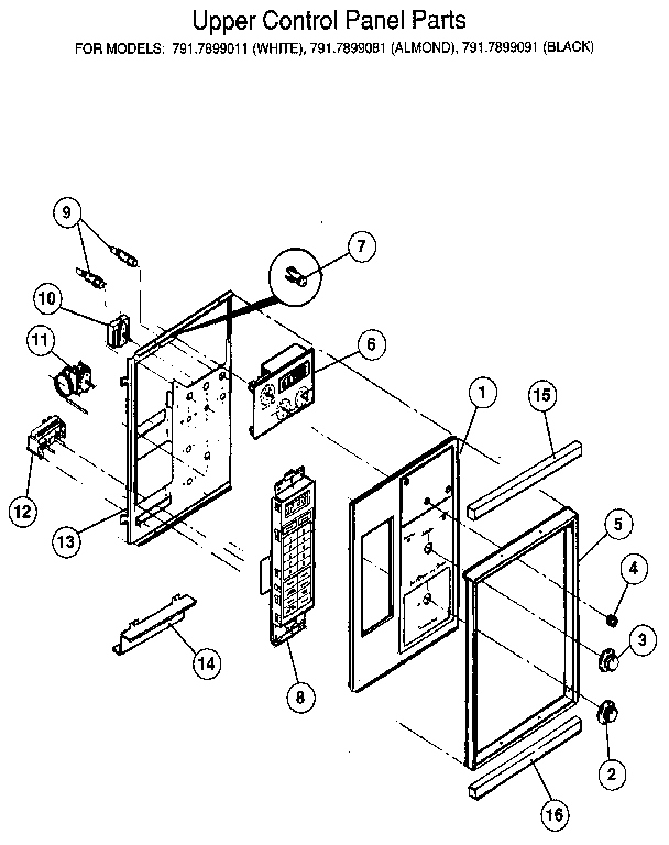 UPPER CONTROL PANEL