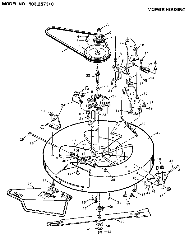 MOWER HOUSING