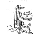 Weider E9000 weight stack assembly diagram
