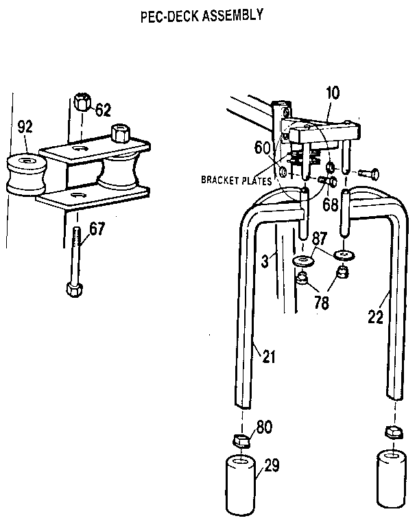 Pec-deck assembly