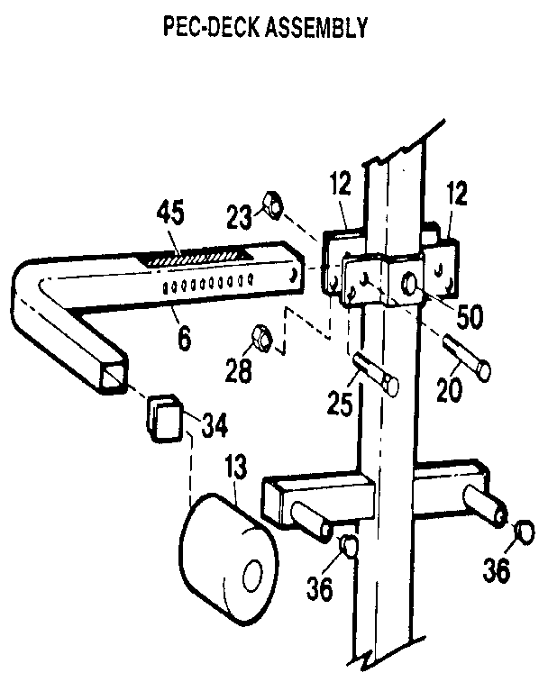 Pec-deck assembly
