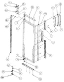 Refrigerator door, hinge & trim