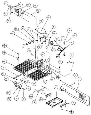 Machine compartment - tecumseh compressor