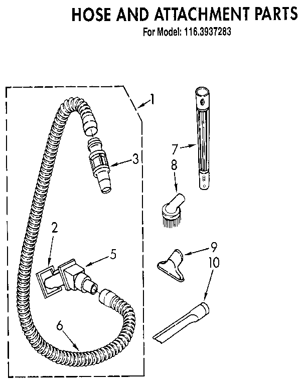 Hose and attachment