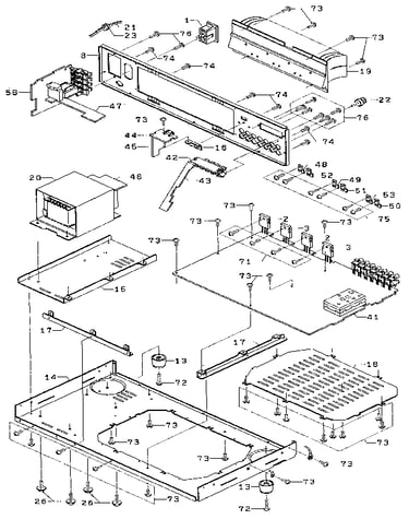 Cabinet & chassis exploded view (2)
