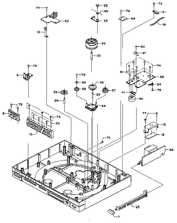 Cabinet & chassis exploded view (2)