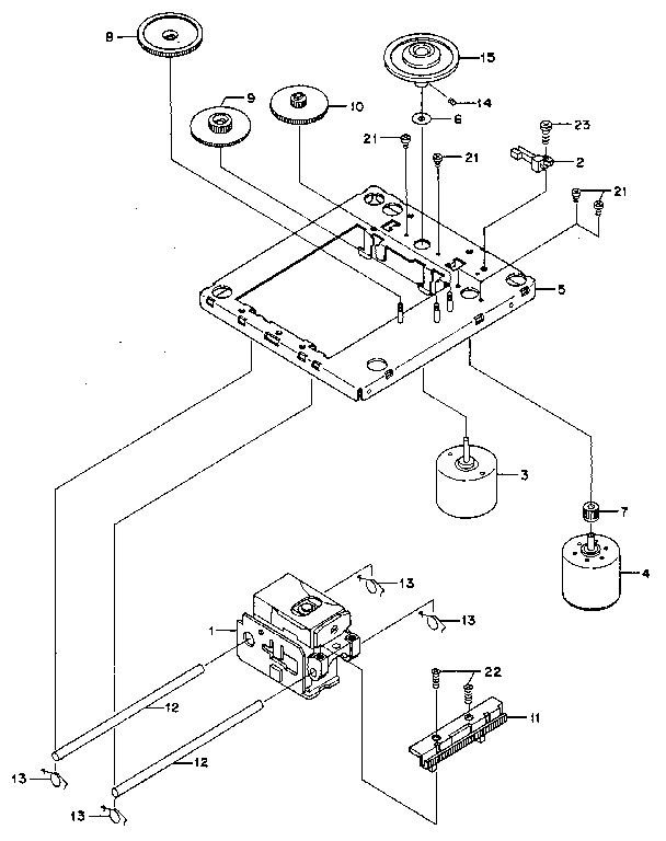 CD MECHANISM EXPLODED VIEW