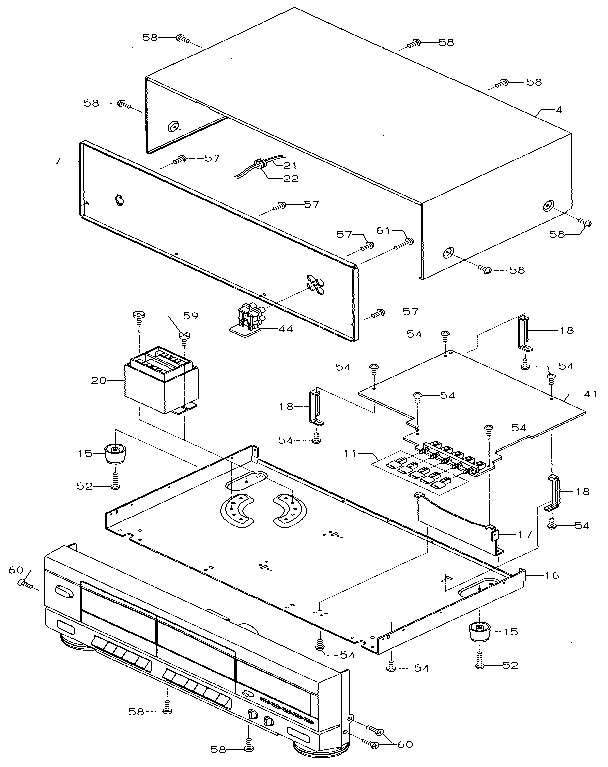 Cabinet & chassis exploded view (1)
