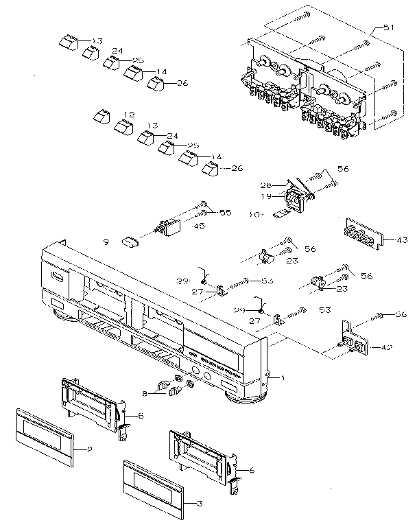Cabinet & chassis exploded view (2)
