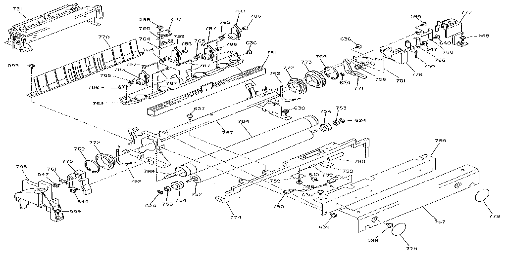 Upper fushing roller assembly