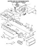 Motor and ice container