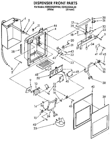 Dispenser front