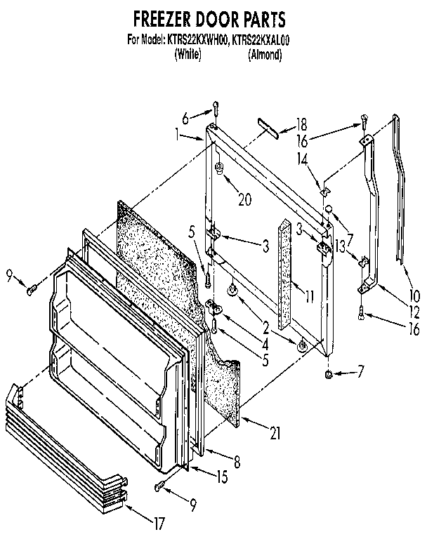 Freezer door