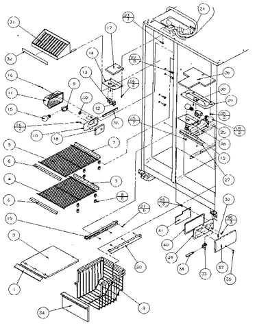Freezer shelving & refrigerator light