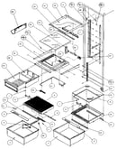Refrigerator shelving and drawers