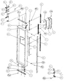 Freezer door, hinge, & trim