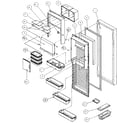 Amana 36768-P1135804W refrigerator door diagram
