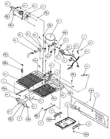 Machine compartment - tecumseh compressor