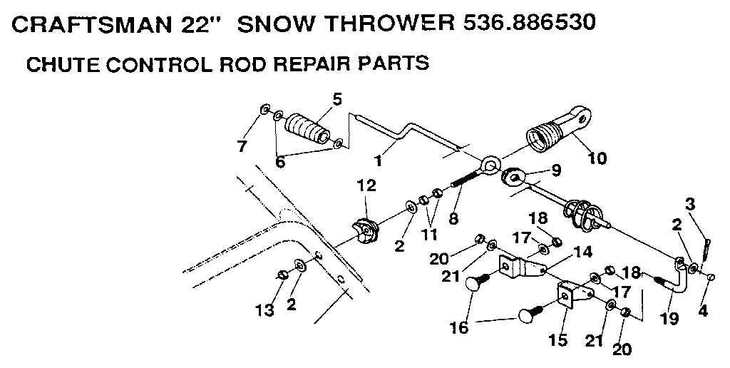 CHUTE CONTROL ROD