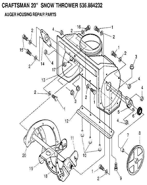 Auger housing