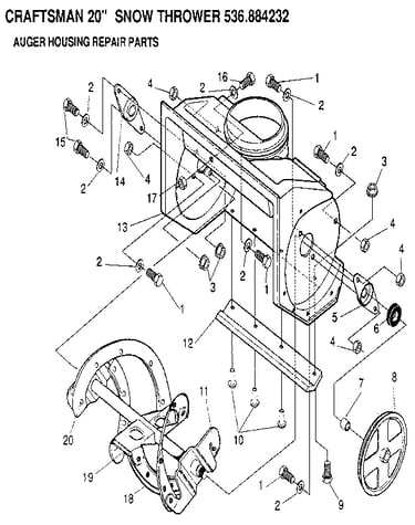 Auger housing