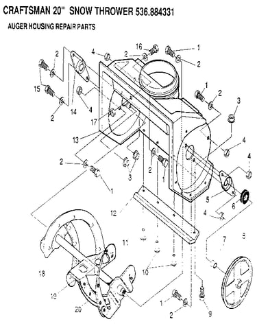 Auger housing