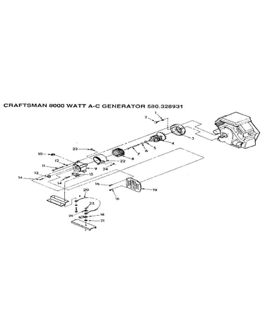 Craftsman 8000 watt a-c generator 580.328931
