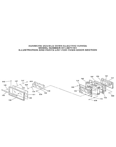 Oven door section