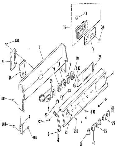 Backguard section