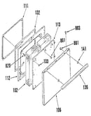 Oven door section