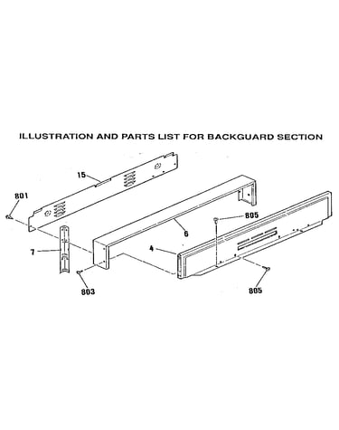 Backguard section