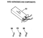 Kenmore 9116128911 wire harnesses and components diagram